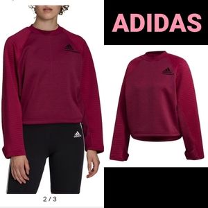 Adidas Women's Athletics Z.n.e. Cold. Rdy Crew Sweatshirt In Power Berry